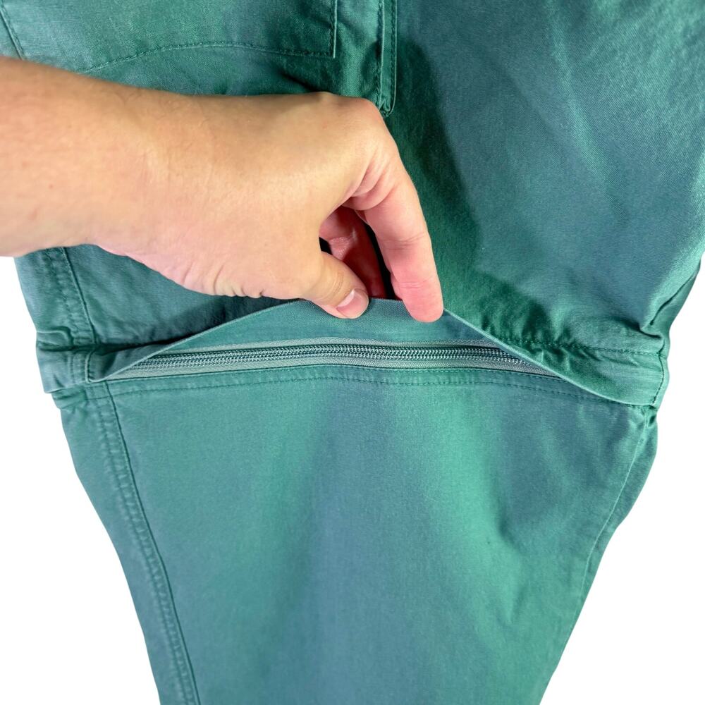 Woolrich Women's 12 Teal 100% Cotton Convertible Cargo Pants Shorts 1012WS - Picture 9 of 11
